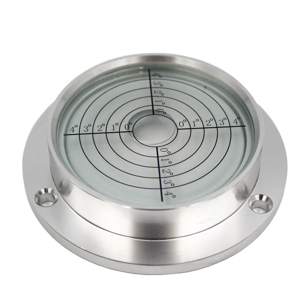 QASE 90*71*20mm Metal Round Spirit Level Bubble Level Measuring Instrument for excavator crane: white