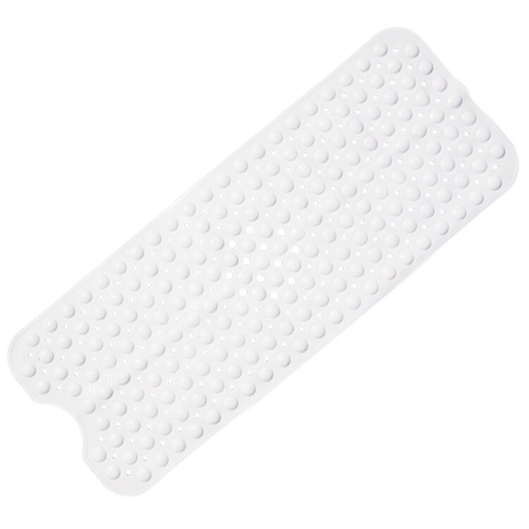 40*100Cm Mat Bad Badmat Pvc Grote Bad Veiligheid Douche Antislip Badmatten Met Zuignap cups Floor Mat: white