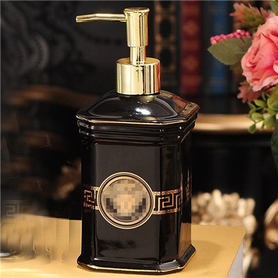 Soap Dispensers Ceramic Emulsion Dispensing Bottle Preser Portable Soap Dispensers Perfume Hand Shower Gel Shampoo Bottle 400ML: Style 9