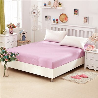 Hoeslaken elastisch matrashoes effen rood bedlinnen matraskussenhoes sprei plat laken kussensloop 3 stuks/set: Grijs violet / 180 by 200cm