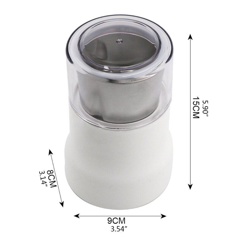 D0AB Mini Coffee Grinder Auto Coffee Bean Grind Mill EU Plug Capacity 5 Cups Ideal for Espresso Hand Brewed Coffee