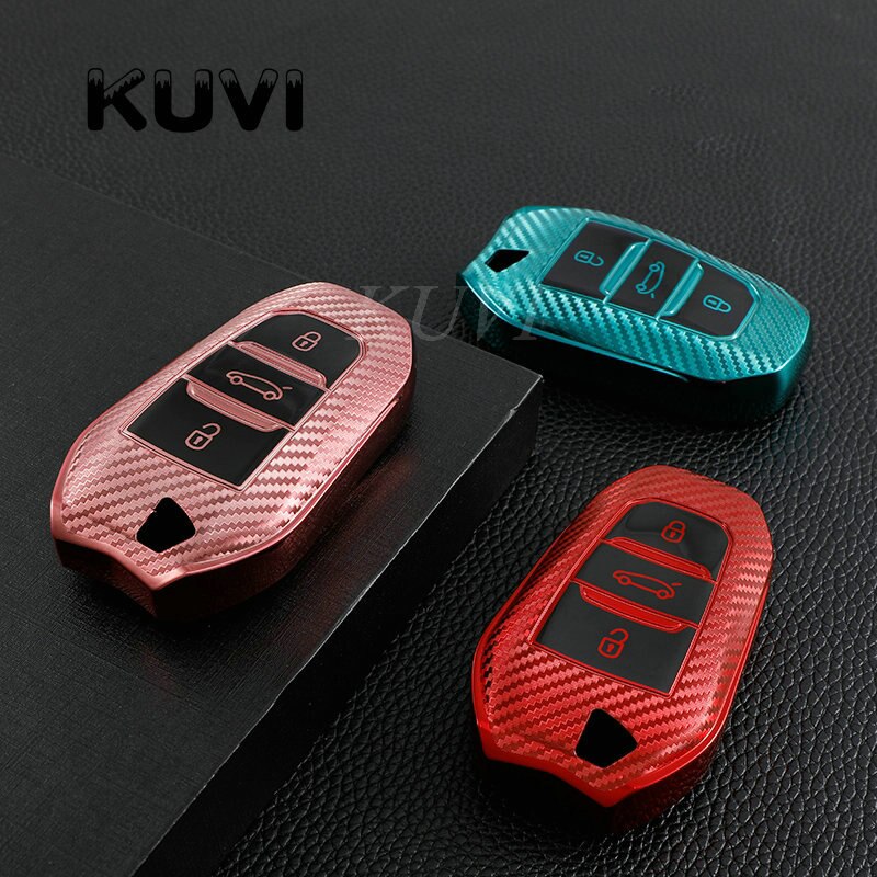 Nowy TPU obudowa kluczyka robić samochodu z pilotem pokrywa dla Peugeot 208 308 408 508 2008 3008 5008 Citroen C4 C6 C3-XR Picassa dla DS3 DS4 DS5 DS6