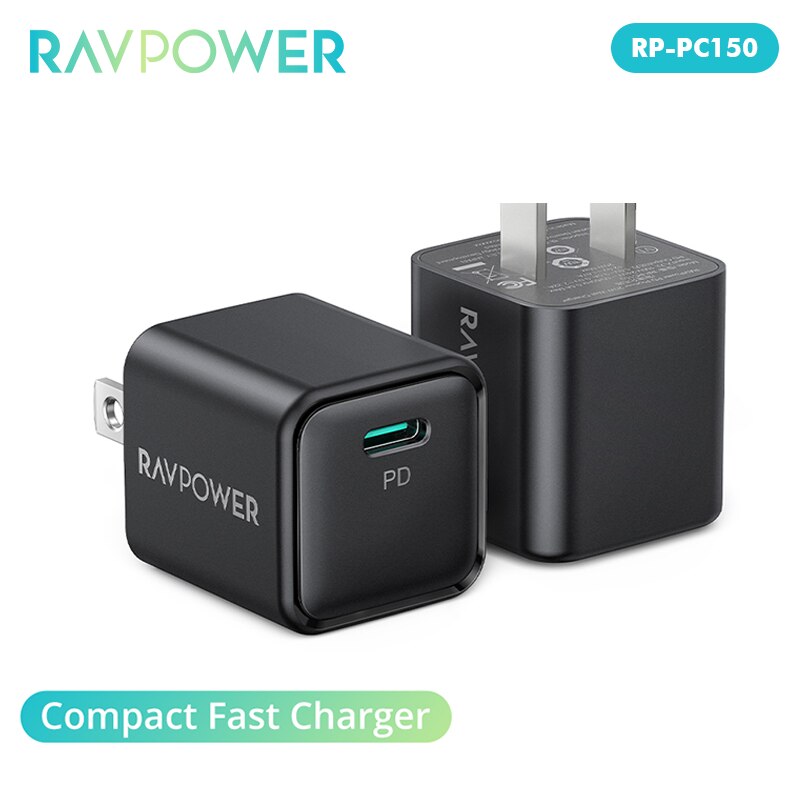 RAVPower – chargeur rapide 20W, adaptateur de charge mural Type C PD 3.0, chargeur de voyage Portable pour ordinateur Portable Huawei iPhone 12 13 Pro, 2 paquets: Default Title