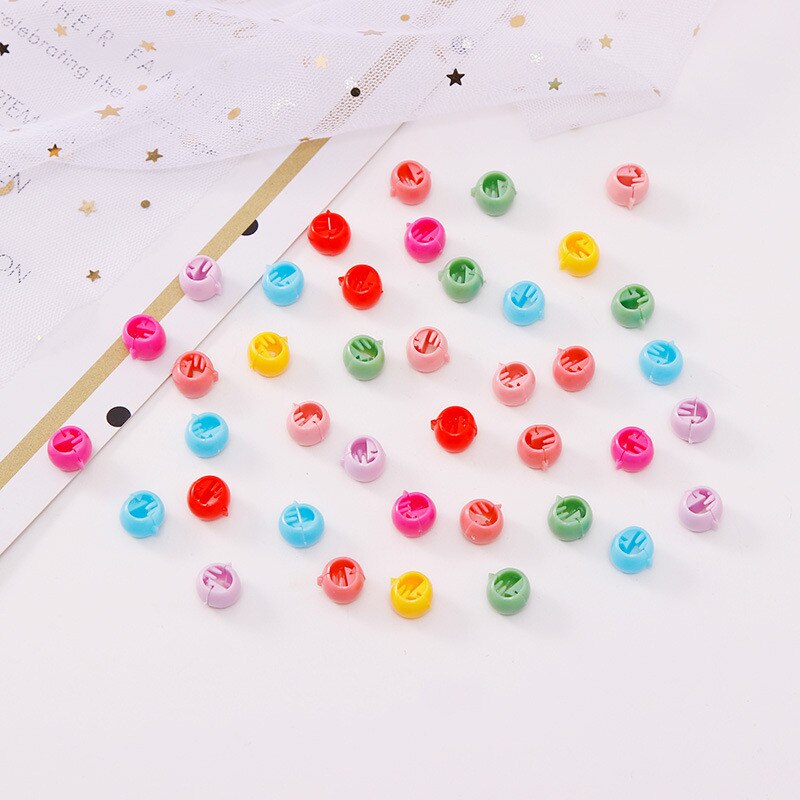 80 PCS Mini Hair Claw Clips for Baby Girls Cute Candy Colors Plastic Hairpins Hair Braids Maker Beads Headwear Hair Accessories