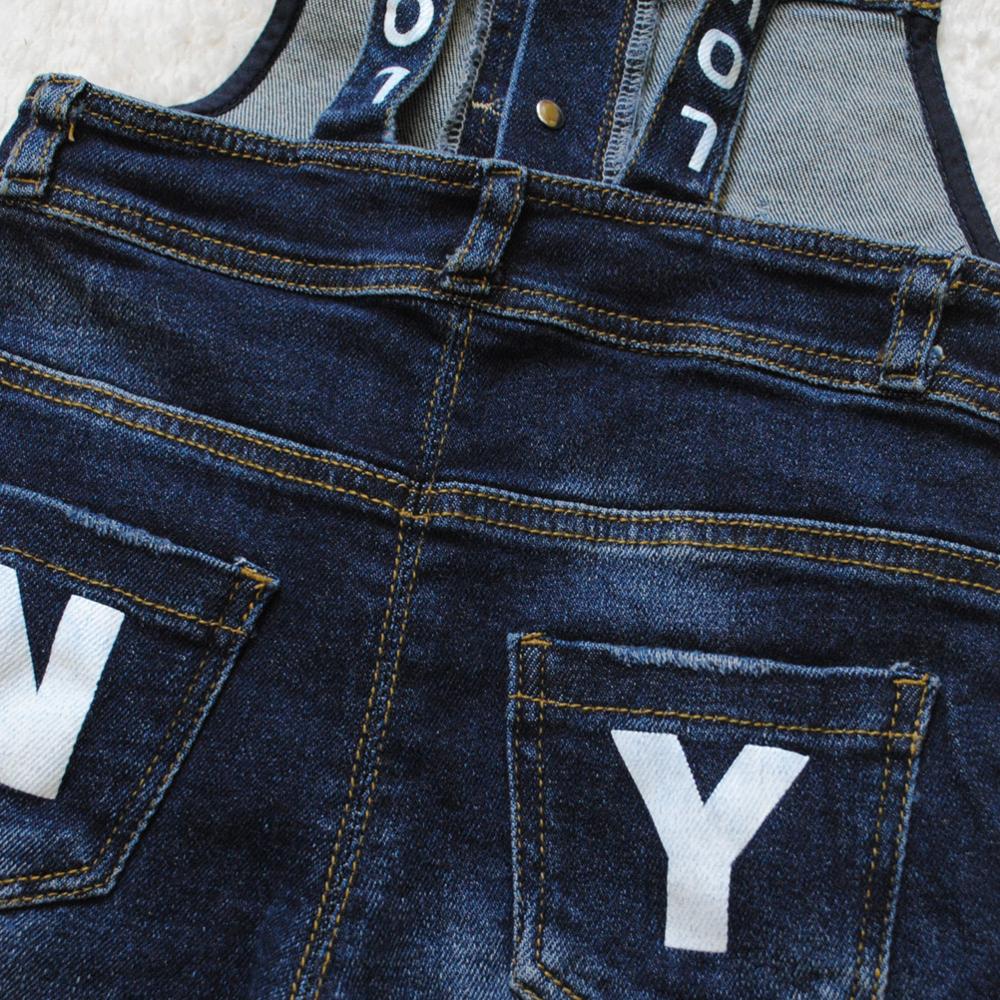 4106 kids denim overalls boys jeans boy braces baby girls frock wall-to-wall braces unisex baby