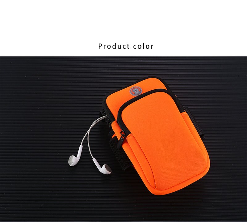 Aitonoble Outdorr Exercise Bag Sports Phone Holder Armband Case Running Armbag Waterproof Bag: Orange