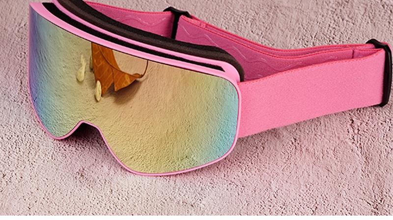 High End Ski Goggles Mountaineering Snow Mountain Goggles Unisex Fit Myopia Windproof Anti UV Good Ski Equipment: black