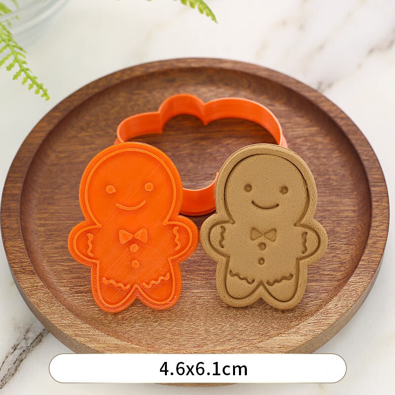 Weihnachten Keks Form 3D Cookie Plunger Mold DIY Santa Claus Modell Backform Werkzeug Weihnachten Backform: BT2009-YD019-12