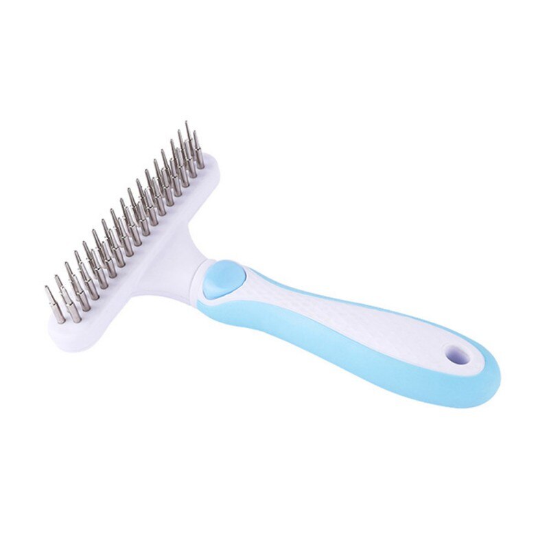 Pet Comb Rake Comb Grooming Brush Deshedding Tool Beauty Comb For Large Dogs Golden Retriever Husky German Shepherd: Blue