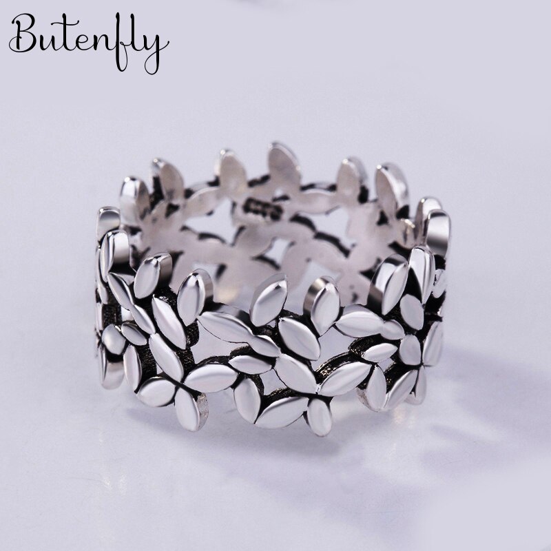 Persoonlijkheid Eenvoudige Grote Open Blad Ring Geometrische Finger Ringen Voor Vrouwen Gothic Punk Sieraden
