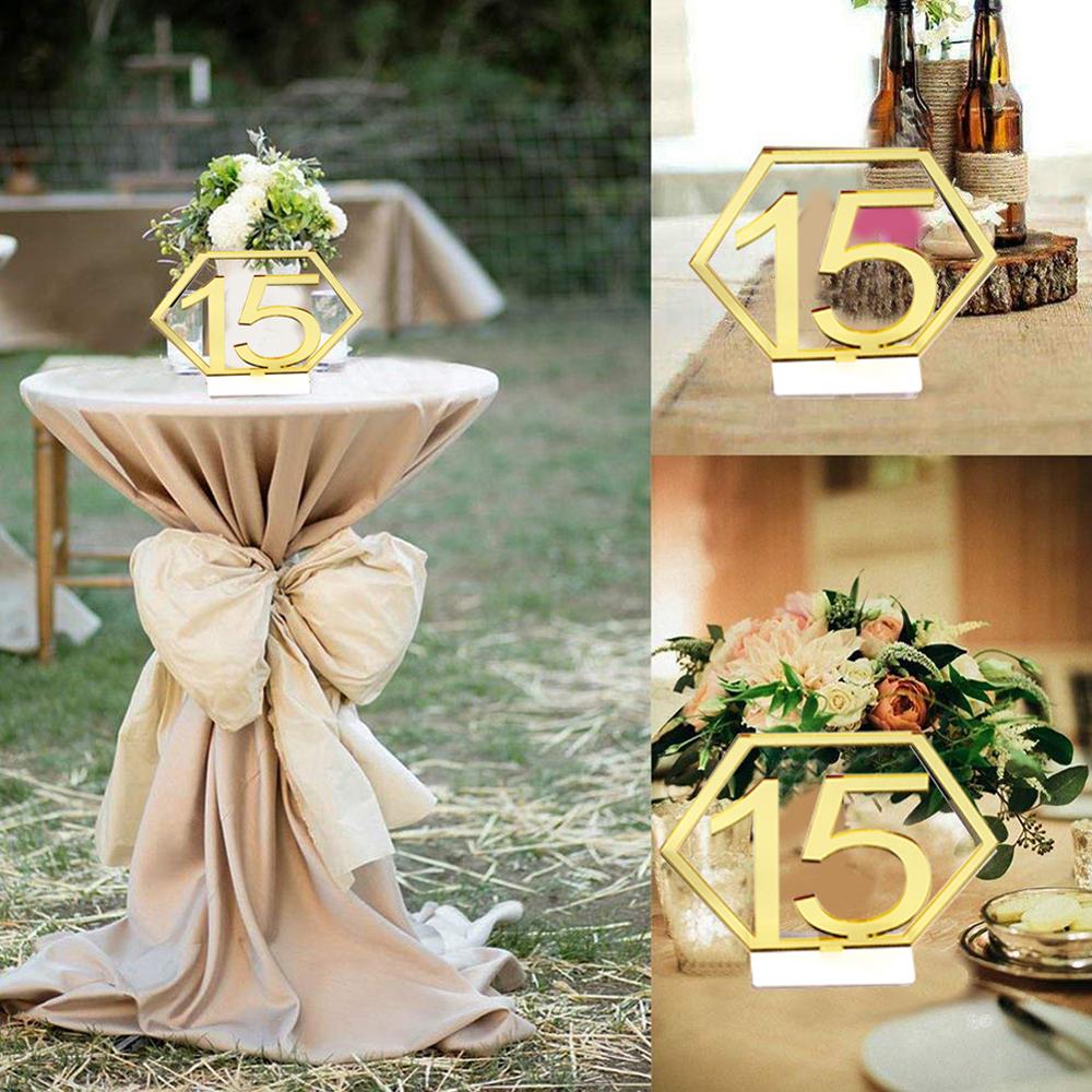 15 stk akryl bord nummerkort 0-15 bordskilt med holder borddekoration bryllup forsyninger