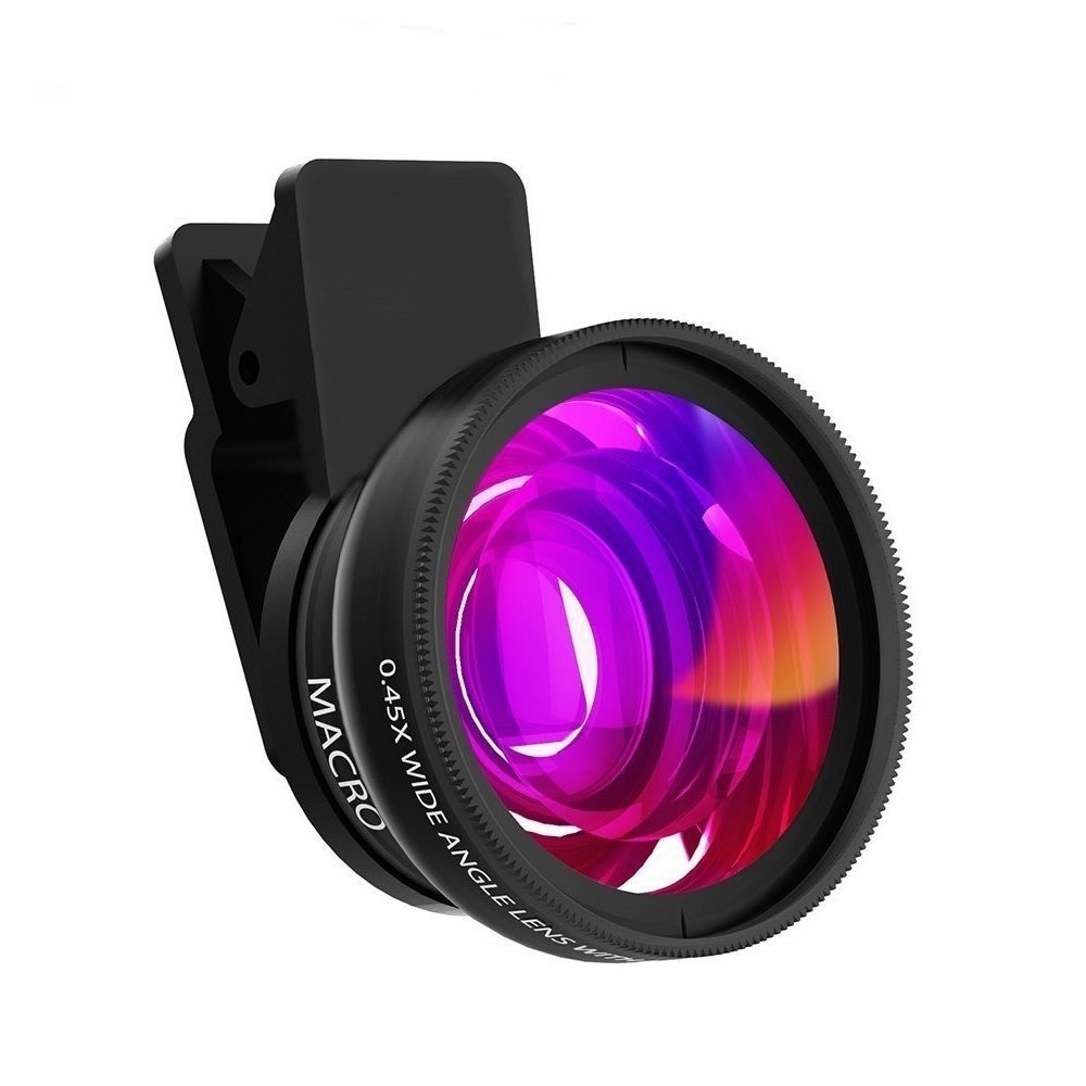 Kalansilmälinssi matkapuhelimen linssi 0.45x superlaajakulma 12.5x supermakro hd kamera linssi iphonelle 8 7 6 xs huawei xiaomi samsung