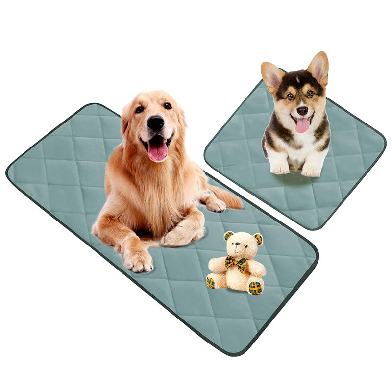 Matelas à langer lavable et réutilisable, lit pour chien, tapis de voiture pour chien, ensemble 2 pièces (1 grand et 1 petit)