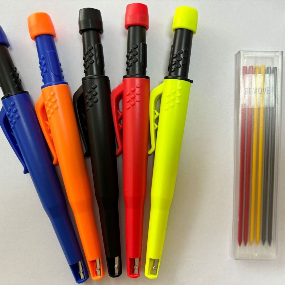 Massiver Zimmermann Druck bleistift einteiliges Stift kappe mit Anspitzer Holz bearbeitung Bau Bleistift Schreibwaren zubehör