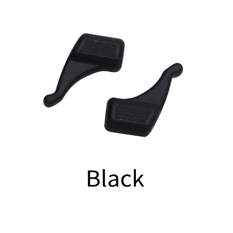 Anti Slip Silicone Glasses Ear Hooks For Kids And Adults Round Grips Eyeglasses Sports Temple Tips Soft Ear Hook: black