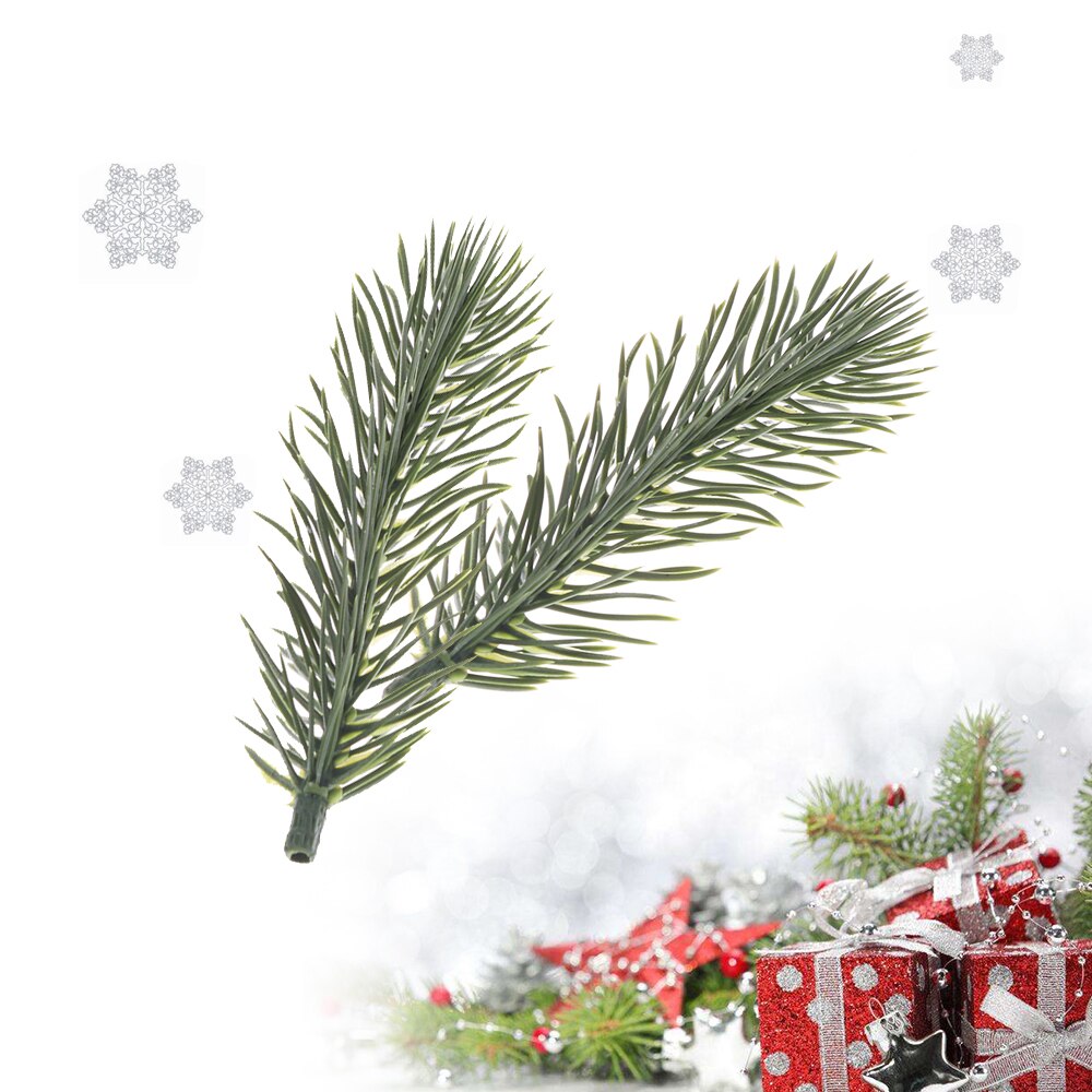 15Pcs Artificial Plants Pine Branches Christmas Tree Hanging Decorations Wedding Ornament Home Decor DIY Handcraft Supplies