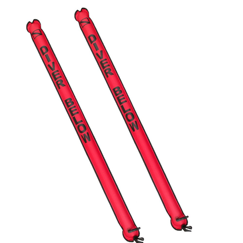 1.8m dykking smb driftdykking stigende signalrør sikkerhetspølse for vrak snorkling dykker overflatemarkørbøye: 1.8m røde 2pc