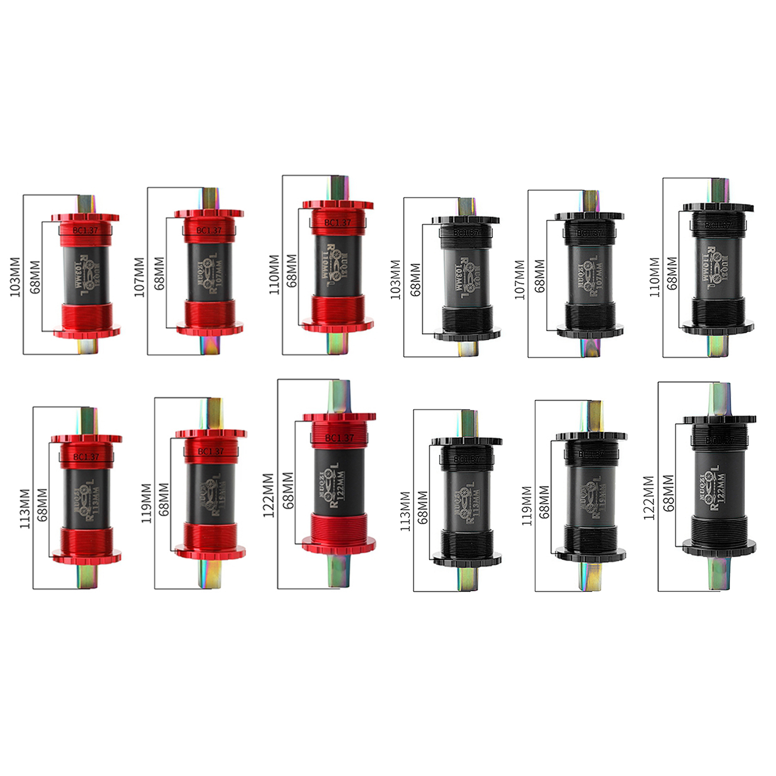 Bicycle Bottom Bracket 68mm Square Hole Crank Axis Mountain Road Bicycle Parts BB for Square Tapered Spindle Crankset