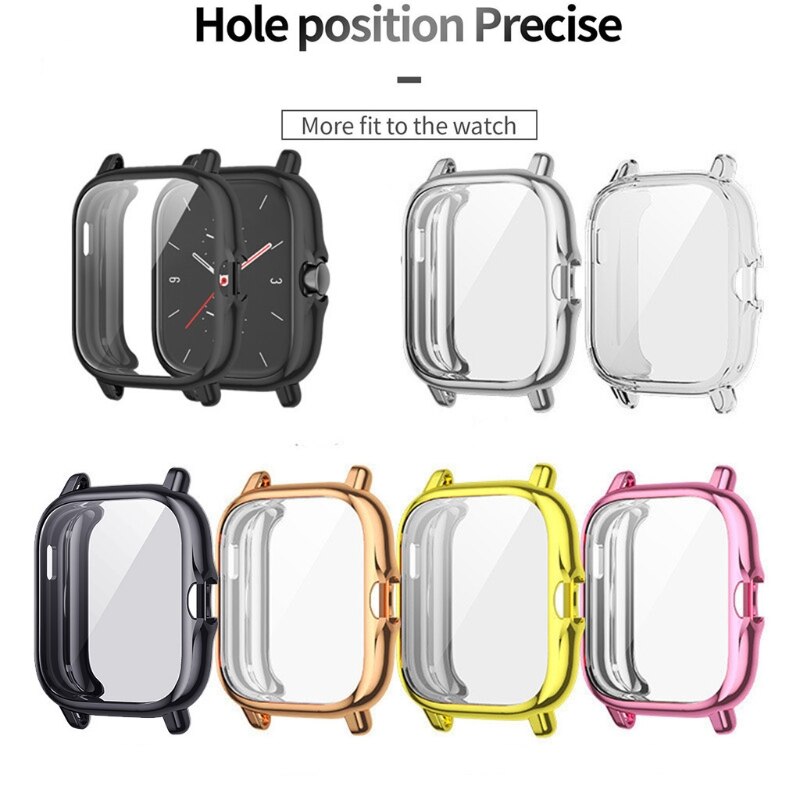Bescherming Case Voor Amazfit-Gts 2 Smart Horloge Plating Tpu Soft Cover Volledige Sch