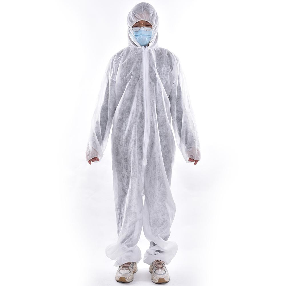 3Pcs Disposable Protective Suit Protective Clothing One-piece Full-body Isolating Clothing Safety Protective Hooded Suit