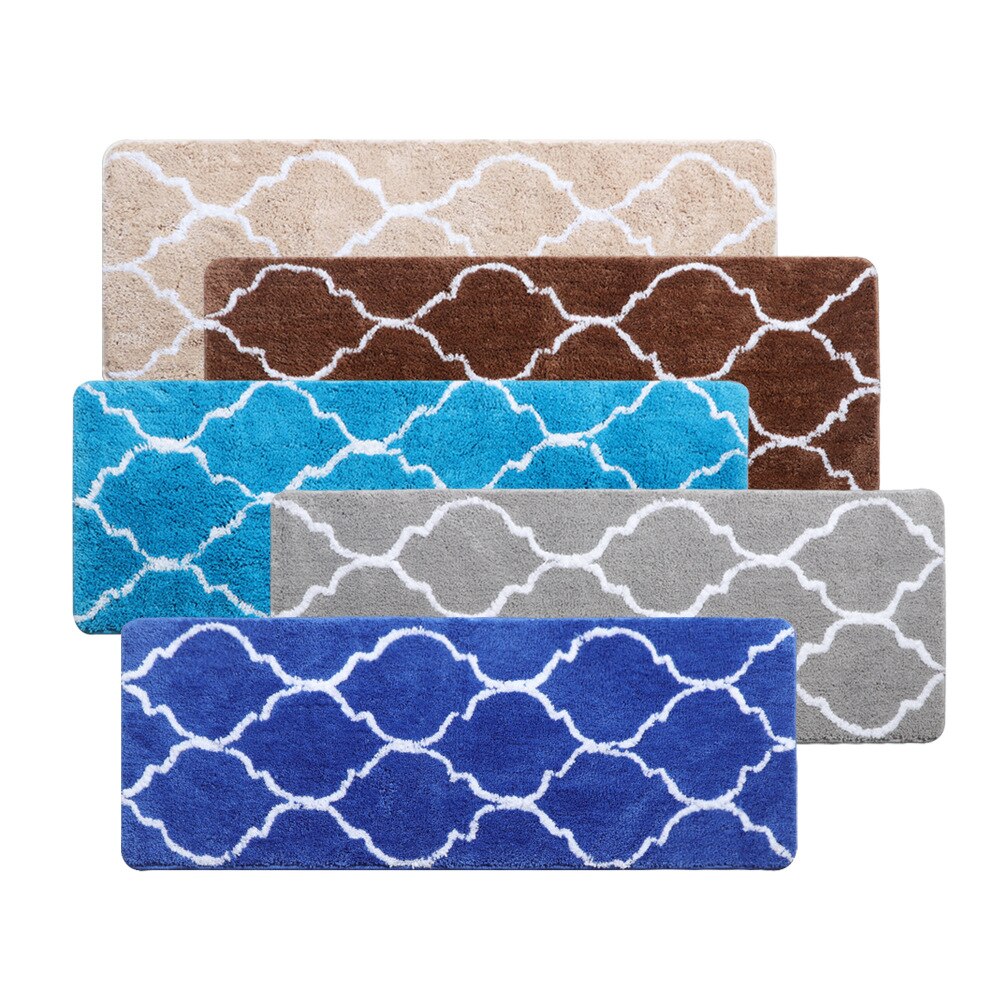 Moderne Geometrische 45X120Cm Badmat Water Absorberen Anti Slip Badkamer Tapijt Tapijt Zachte Warme Vloer Mat Voor bad Slaapkamer 8 Kleuren