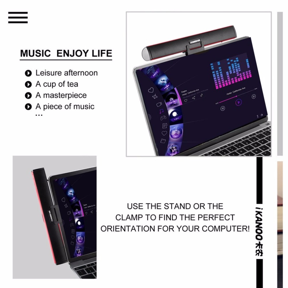 N12 Usb Laptop Portable Stereo Speaker Audio Soundbar Mini USB Laptop Portable Speakers Sound Bar Speakers to PC
