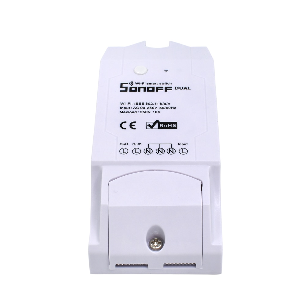 Itead Sonoff Dual Draadloze Wifi Schakelaar Relais Module 10A 220V Diy Timing Wi-fi Voor Smart Home Automation Afstandsbediening