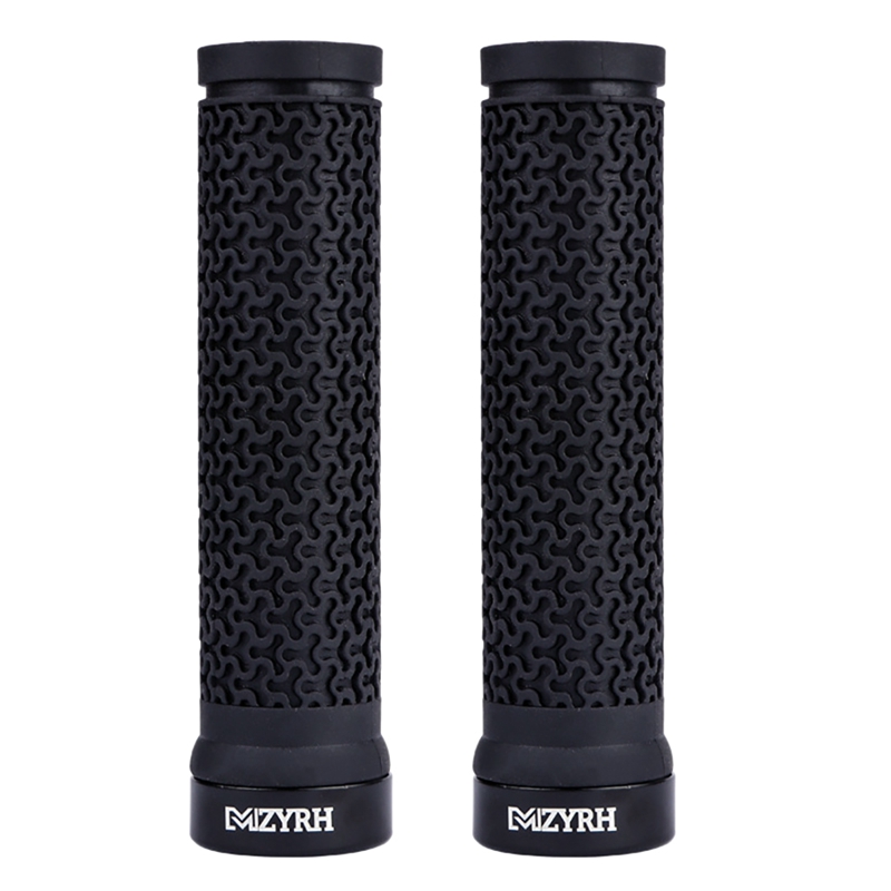 Mzyrh Fiets Handvat Bar Grips Super Zachte Enkelzijdig Vergrendeling Fiets Stuur Cover Voor Mtb Racefiets Vouwfiets: Black