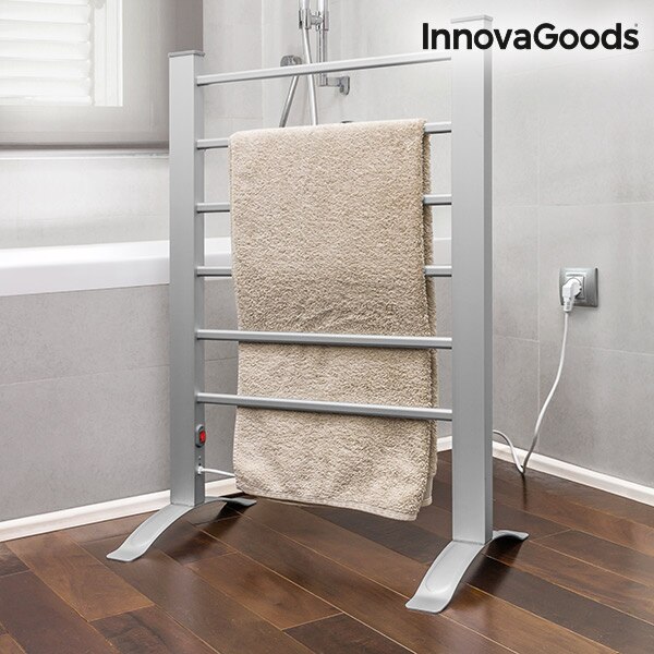 Innovagoods Elektrische Handdoekenrek Voor Vloer Of Wand 90W Grijs (6 Bars)