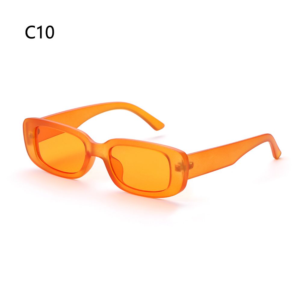 Rectangle Narrow Sunglasses Women Small Frame Sun Glasses Eyewear UV400 Driving Goggles: C10