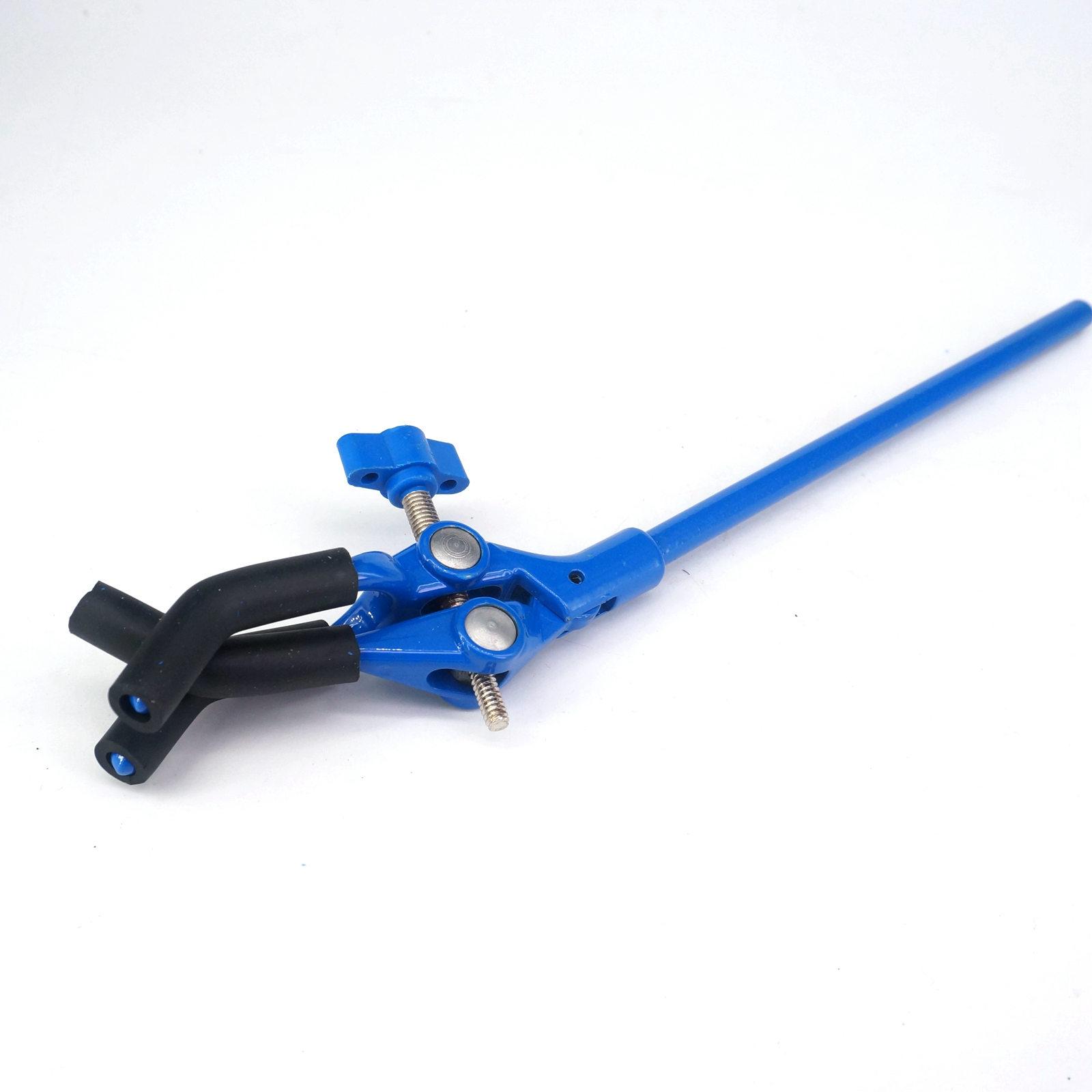 Jaw 60mm 3 Prongs Buret Zinc-Aluminum Alloy Clamp Lab Stand Tube Holder Large