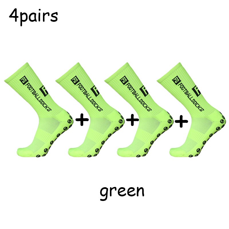 FS Football Socks Non-slip Silicone Bottom Compressed Breathable Grip soccer socks Baseball Socks Men Women: green