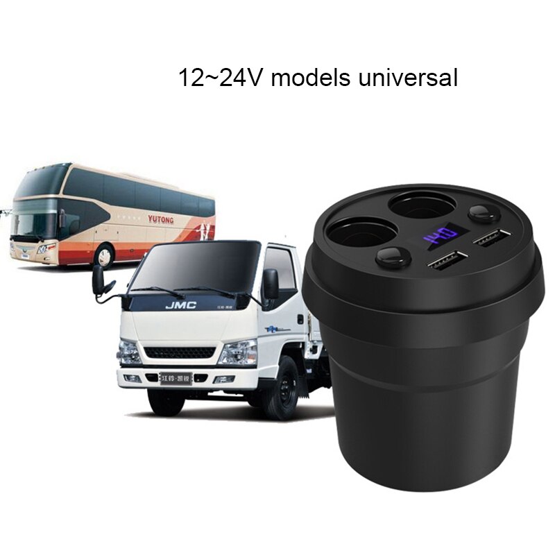 Auto-oplader mobiele telefoon auto charger3.1A dual USB een voor vier sigarettenaansteker cup auto oplader voor iphone x xiaomi samsung s10