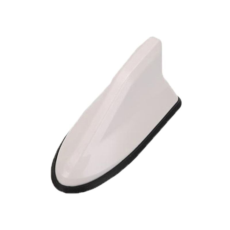 1 Pc Universal FM Signal Amplifier Car Radio Aerials Shark Fin Antenna Car Roof Decoration Auto Side Replacement 6 Colors: White