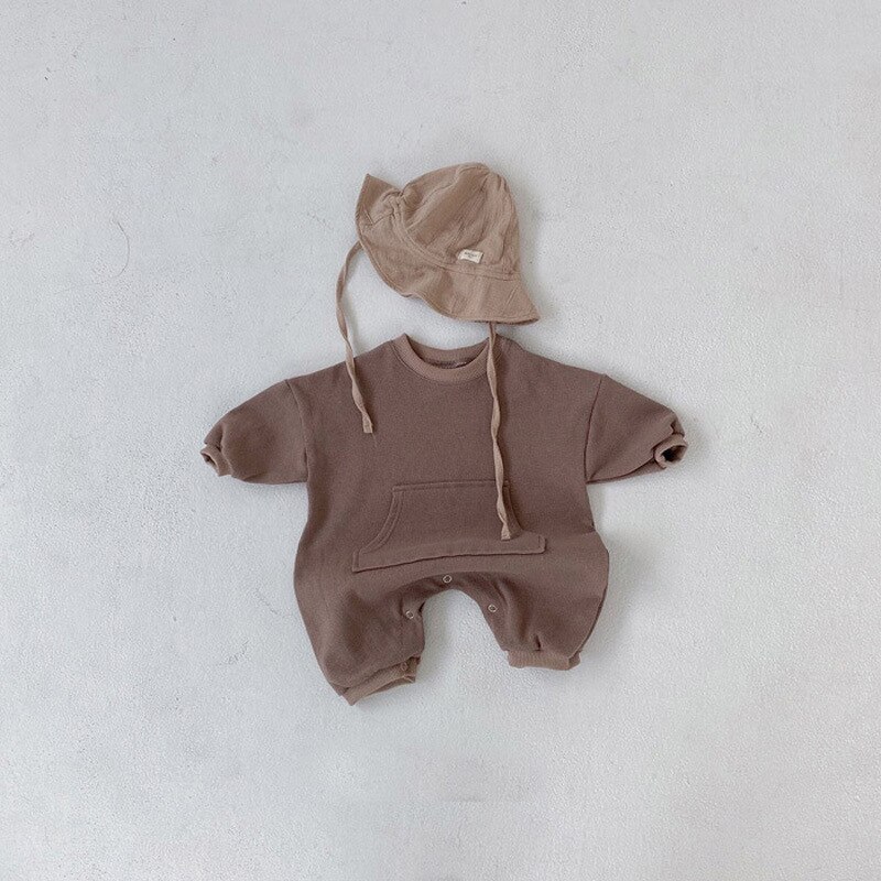 MILANCEL-combinaison pour bébés garçons, vêtements brefs à poche frontale, combinaison pour bébés filles, tendance