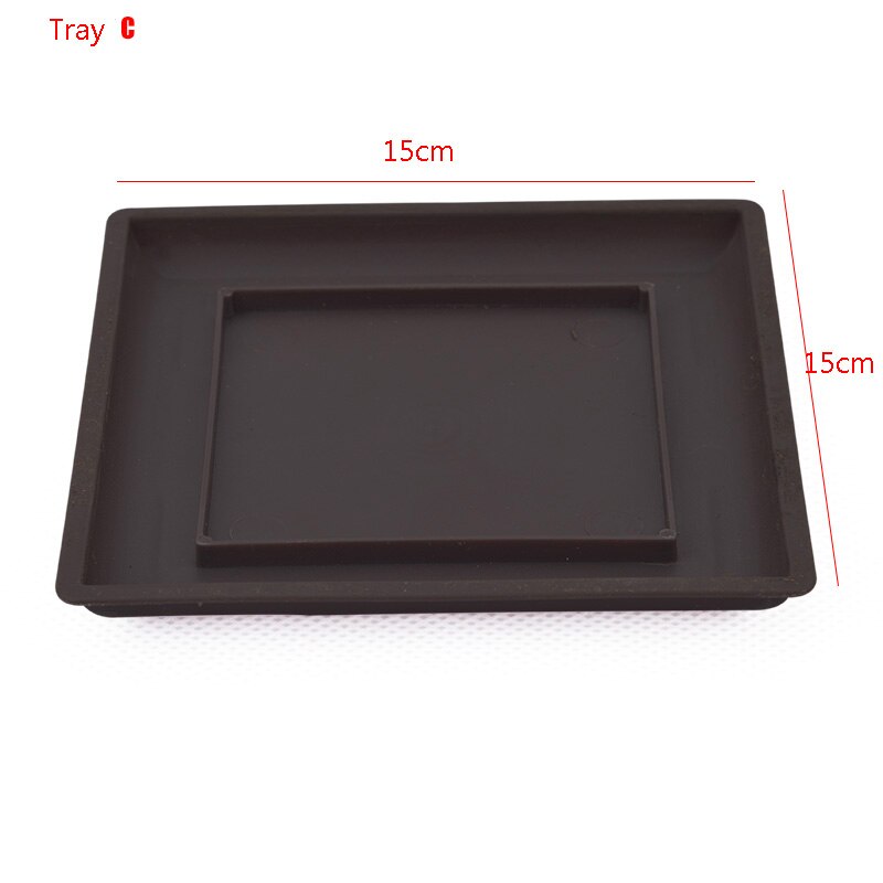 Pot de fleurs en plastique pour Imitation, balcon carré, bol à bonsaï pour pépinière et jardinière rectangulaires, Pots de fleurs à fond du plateau: Tray C