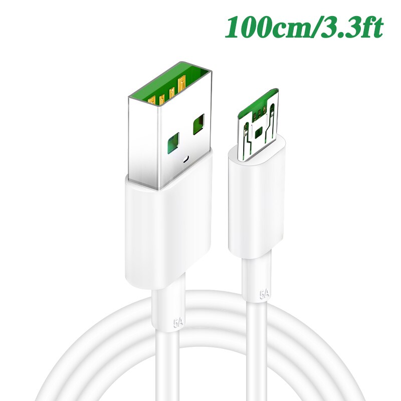 5A 4A VOOC Flash Charge cable For OPPO R11Plus R15 R15Pro A3s F9 F9Pro R17 F11 F11Pro A9x Realme 3 Pro Mobile phone: 100cm
