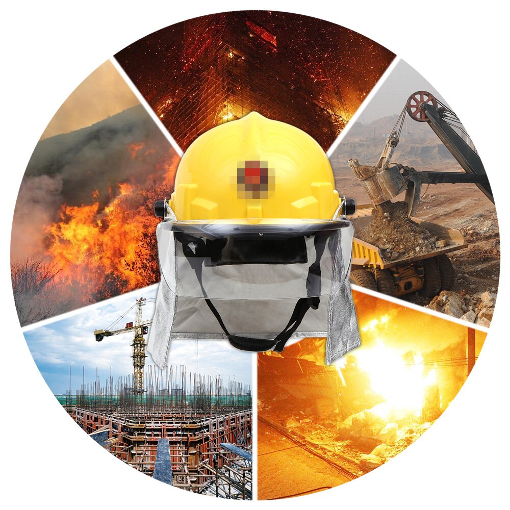 Fire Proof Fireman&#39;s Safety Helmet Goggle Amice Electric Shock Prevention Flame-retardant Pierce Resistance Fire Fighting Helmet