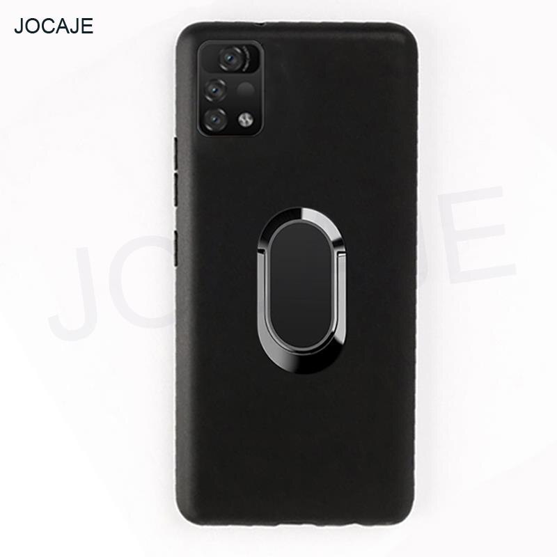 2 In 1 Zachte Siliconen Magnetische Stand Telefoon Case Voor Umidigi A11 Pro Max Gehard Glas Screen Protection Flim Back cover Capa: Back
