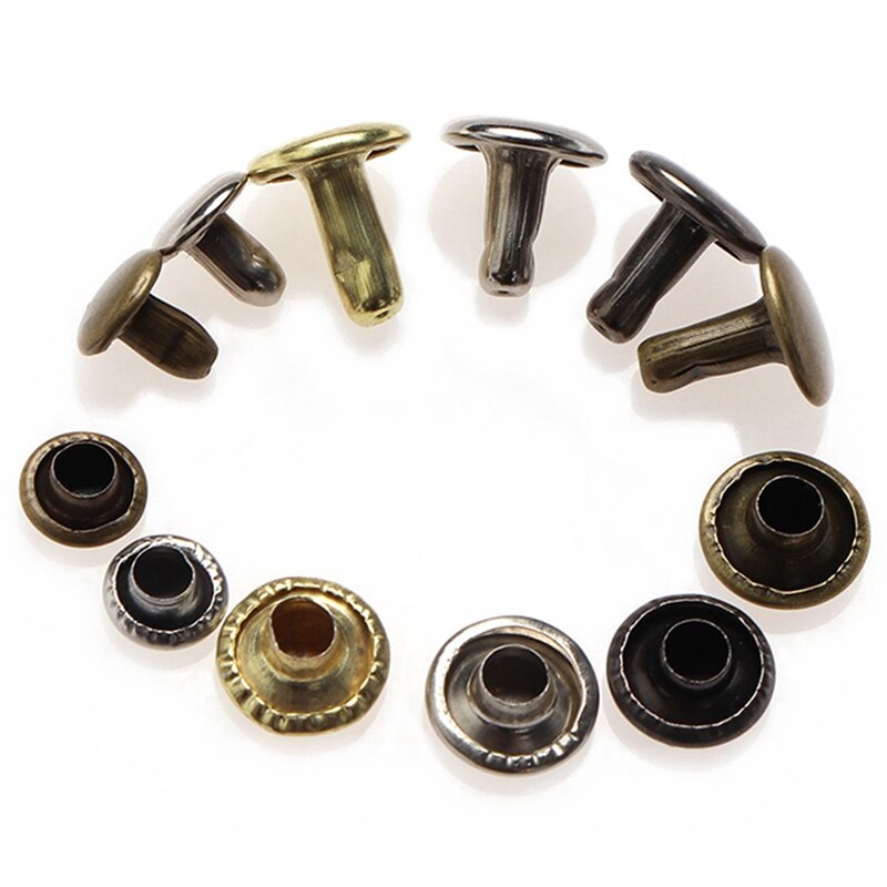 240 juegos de cajas, remaches de doble cara, cuero, remaches de Metal, remaches, clavos de tapa + Kit de herramientas de instalación + alicates