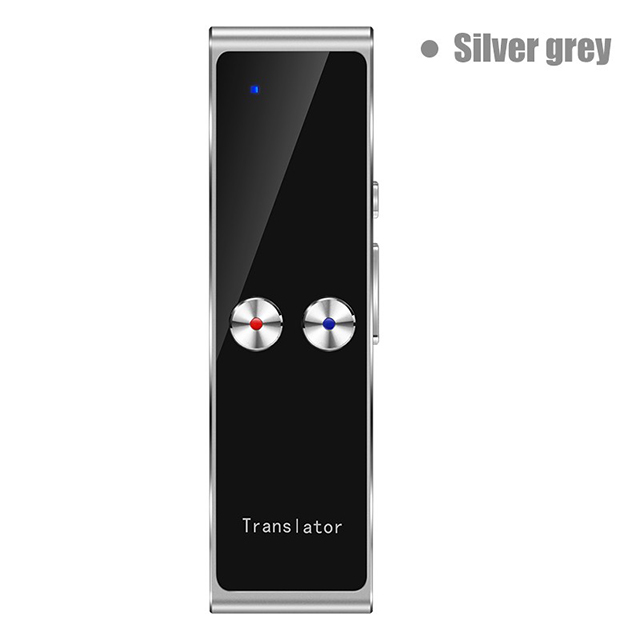 Portable T8 Plus Smart Voice Speech Translator Two-Way Real Time Multi-Language Translation for Learning Travel Business Meet: Silver Gray