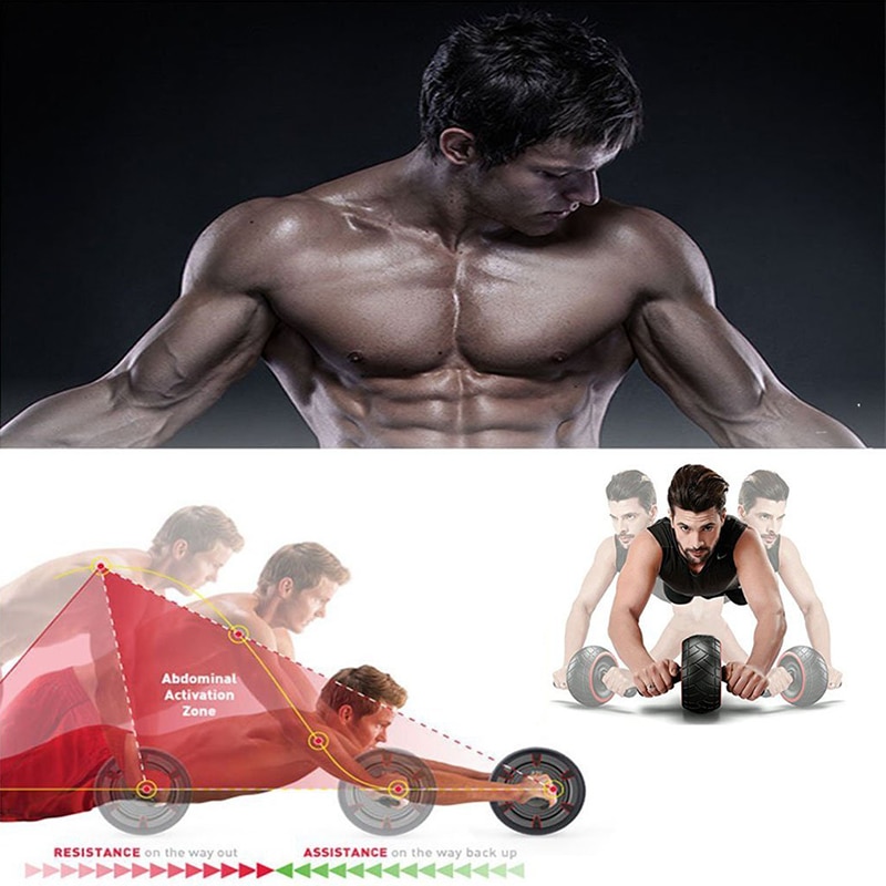 Fitness Speed Training Ab Roller Abdominal Exercise Rebound Wheel Workout Gym Resistance Sports red