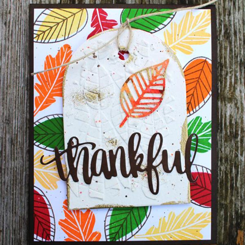 Leaf Vein Stencil for DIY Scrapbooking Decorative Embossing Paper Cards Crafts Plastic Templates Drawing Sheets 6x6inches