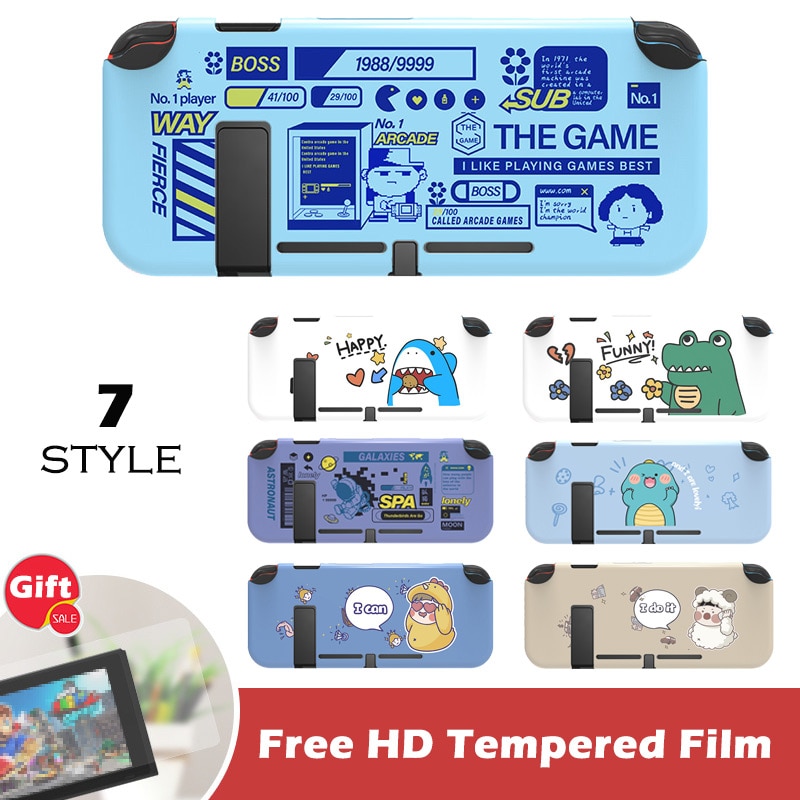 Cute Cartoon Switch Protective Shell TPU Hard Cover Shell NS Lite Anti-fall Painted Sleeve Case For Nintendo Switch Accessories