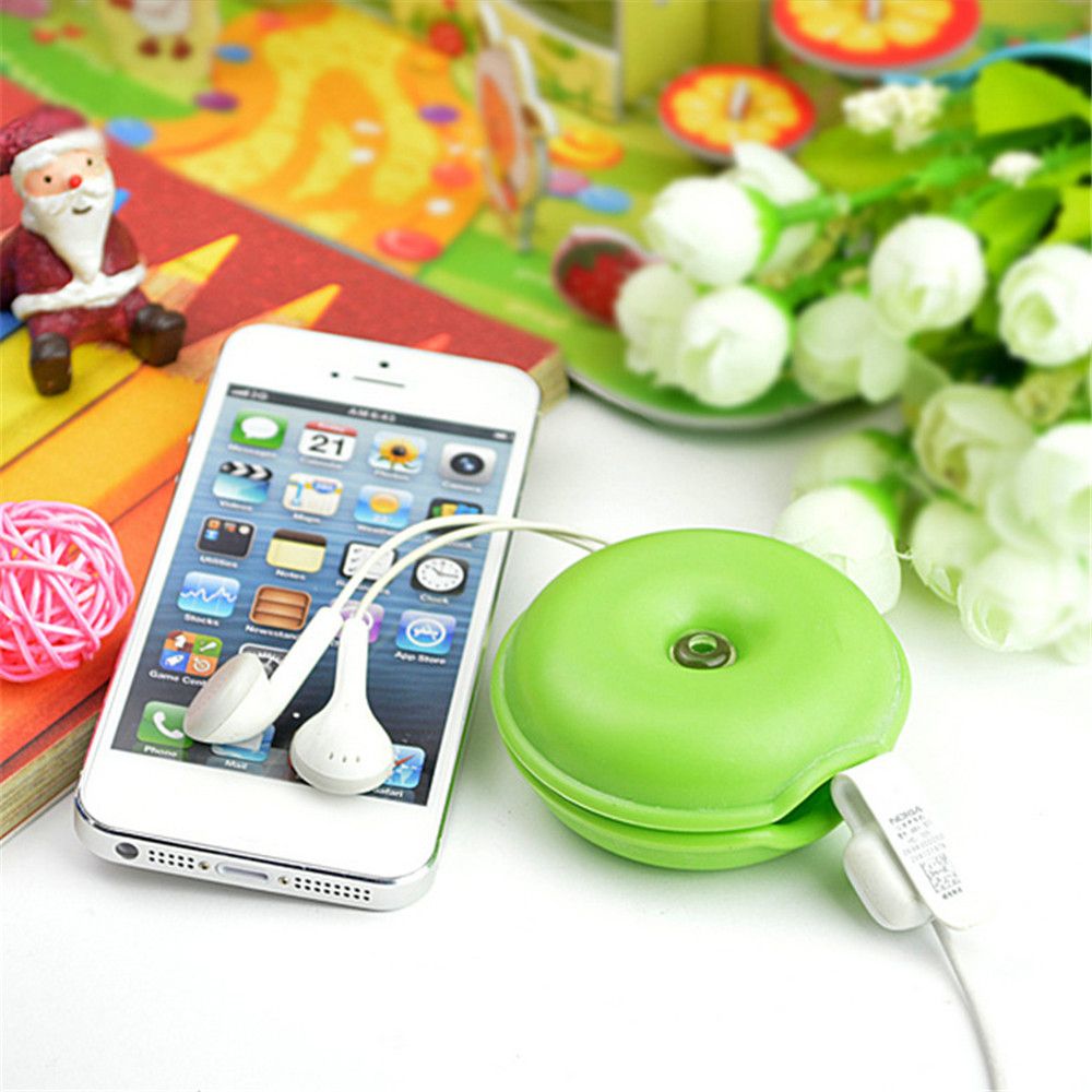 Bobinadora Cable bonita organizador escritorio Set artículos de papelería Kawaii auricular Protector USB Cable línea soporte para cables escritorio accesorios organizador