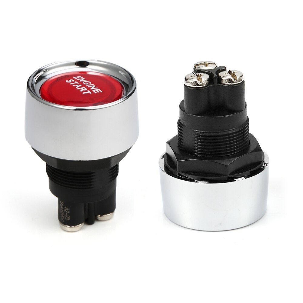 12v/24v 50a startknapp for bilmotor nøkkelfri startknapp tenning startmotor startknapp for biltilbehør