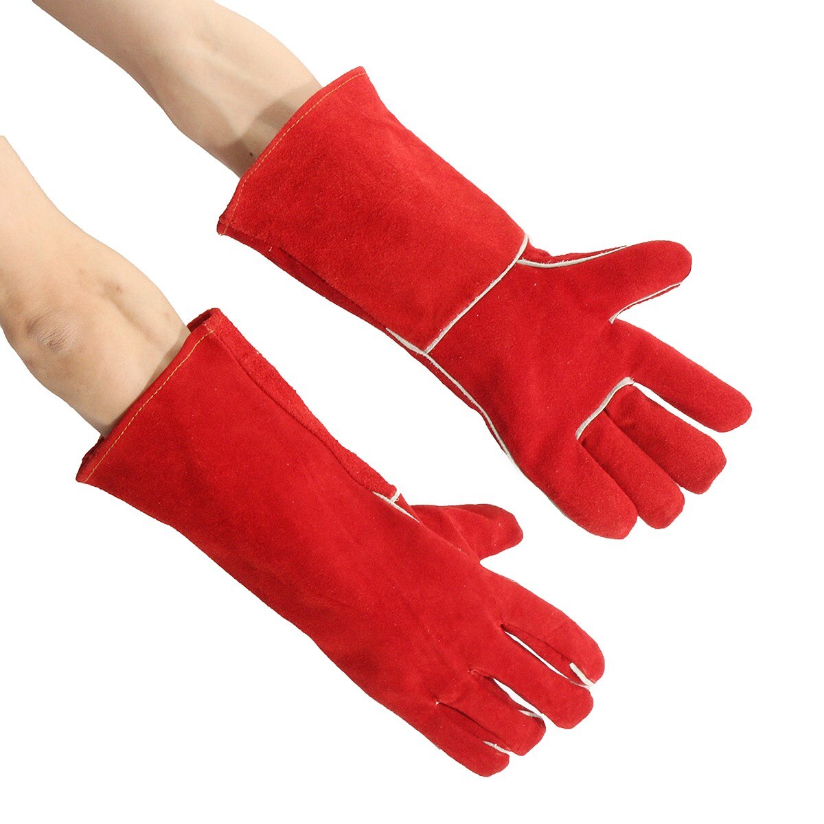 Safurance 15.7'' Heat Resistant Melting Furnace Gloves Fire High Temperature Protection XL Workplace Safety