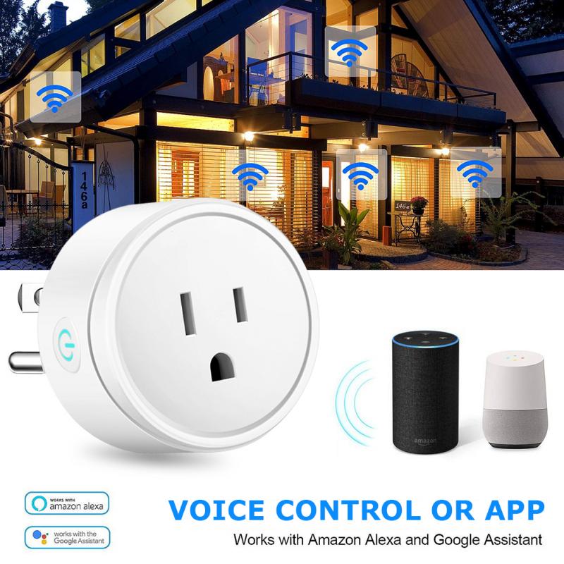 4 Stuks Draadloze Wifi Smart Socket Stekker Smart Home Outlet Switch Us Plug Slimme Timing Outlet Voice Google Telefoon app Controle