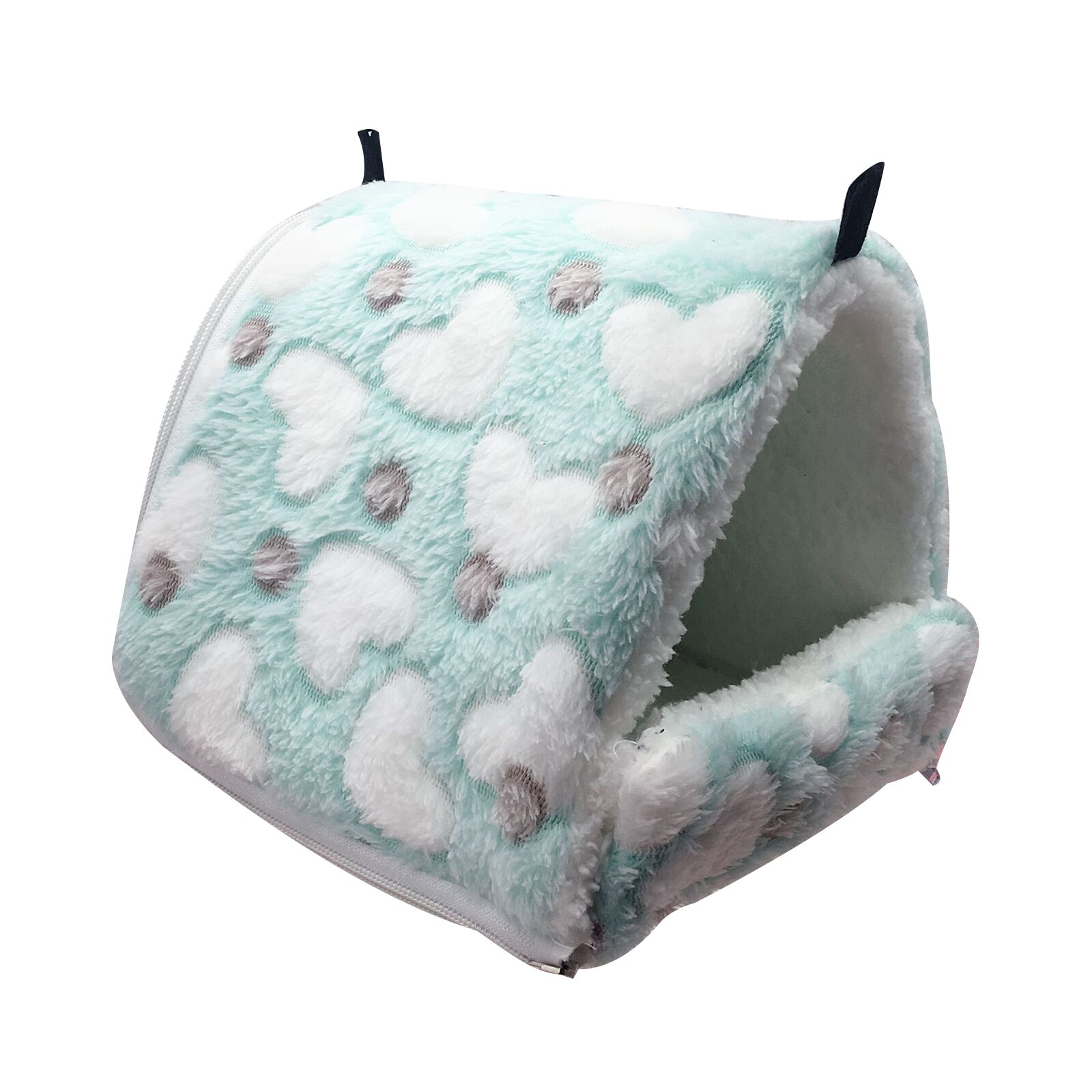 Small Animal Pets Cages Winter Spring Hamster Guinea Pig Squirrel Keep Warm Nest Soft Comfortable Sleepping Bed Hammock Tent: Green / S 14x12cm