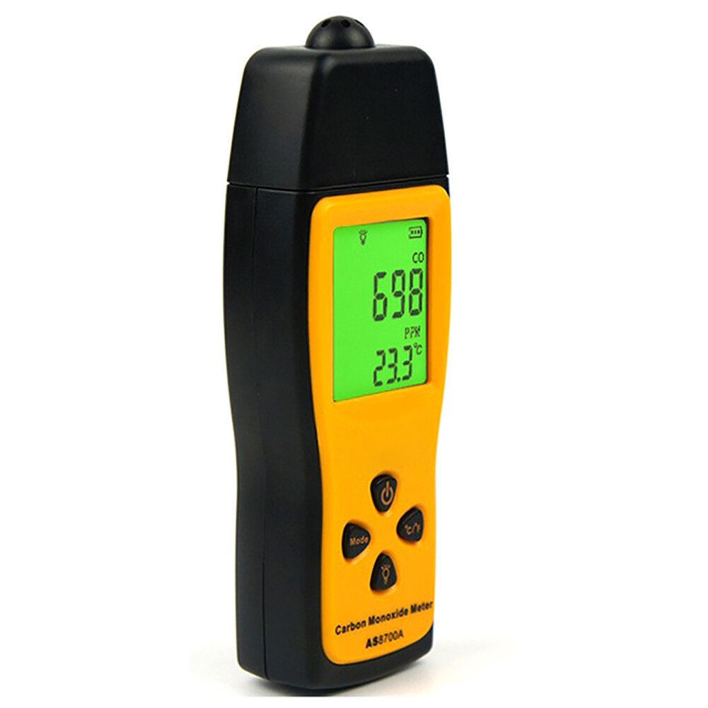 Draagbare Co Gas Analyzer Mini Koolmonoxide Meter Tester Gasdetector Monitor Lcd Diaplay Met Geluid Licht Alarm 0-1000PPM